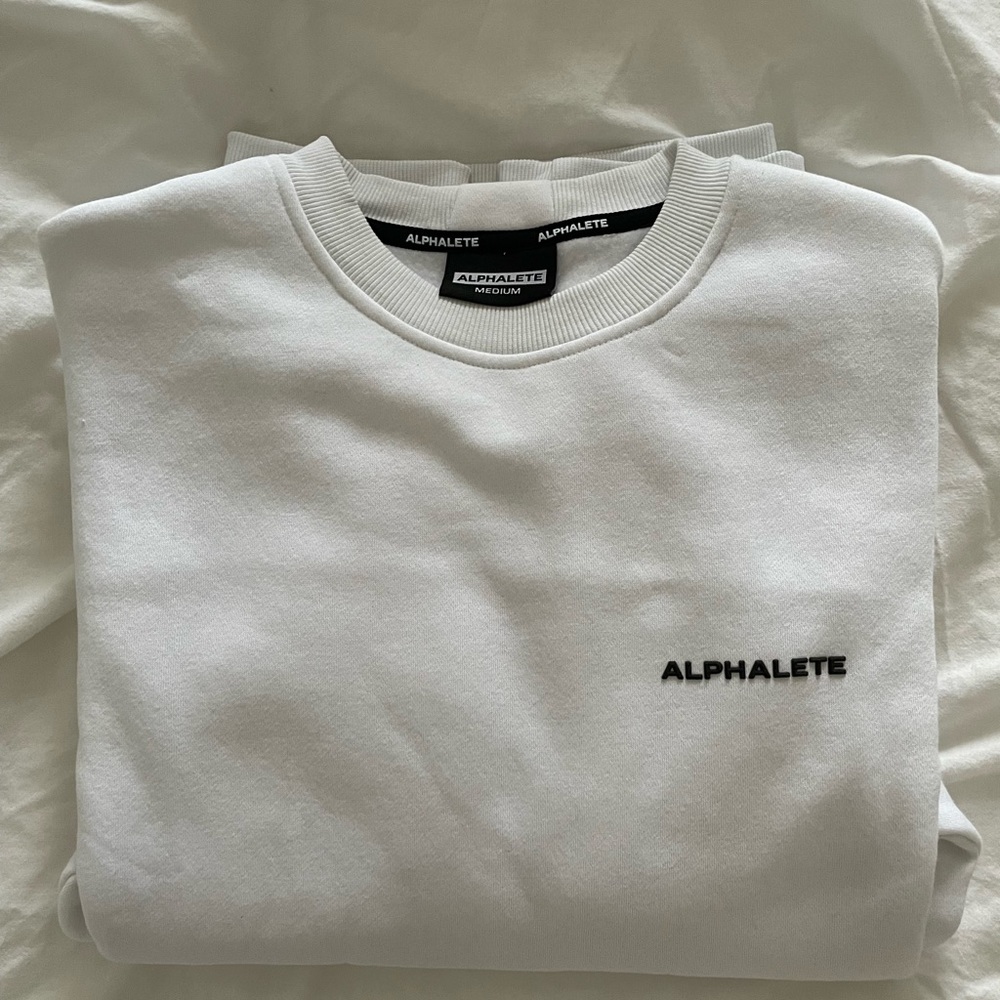 Alphalete Oversize Crewneck White